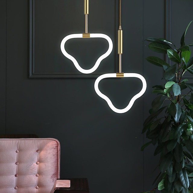 pendente luz ilha moderna projeto em nuvem cobre geométrico rílico redondo abajur sala de estar luzes de quarto de jantar branco quente branco natural branco frio 8w 640lm
