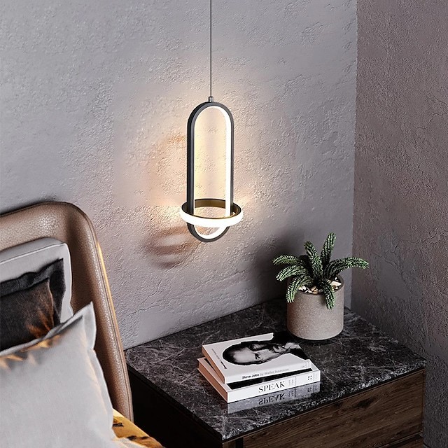 luz pendente abajur de cabeceira ouro negro 35cm luz pendente de projeto único alumínio estilo artístico estilo moderno abamentos pintados artístico moderno