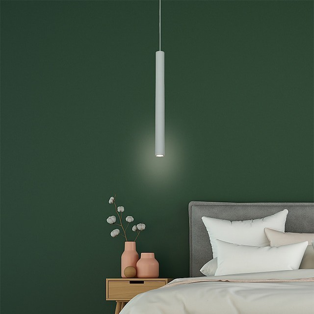 Cilindro de alumínio com luz pendente de 2 5cm pintado 1-light