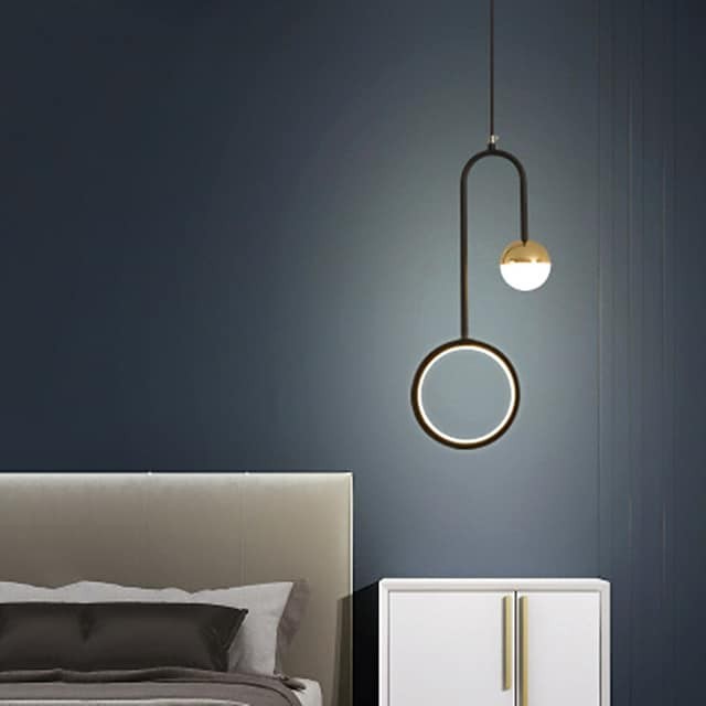 21cm luz pendente moderno círculo nórdico anel corredor simples corredor quarto sala de estar parede luz nórdica Decoração de natal