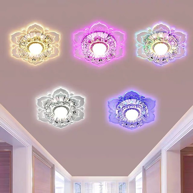20cm luz de teto luz de varanda corredor corredor moderno flor projeto luzes embutidas de metal galvanizado