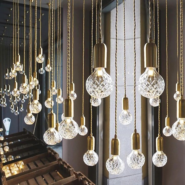 luz pendente moderno ouro nórdico 9cm abajur rílico nórdico luzes combinadas com várias cabeças sala de estar jantar sótão luz villa