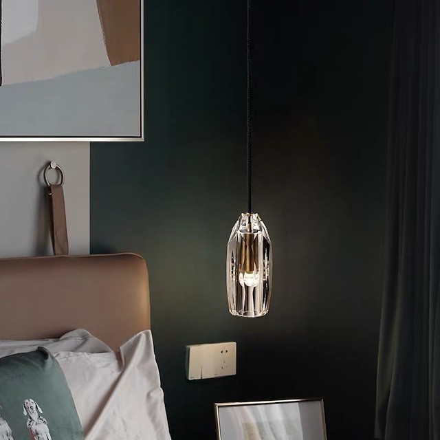 10cm pendente de cristal moderno nórdico luz de cabeceira sala de jantar quarto restaurante cobre latão moderno