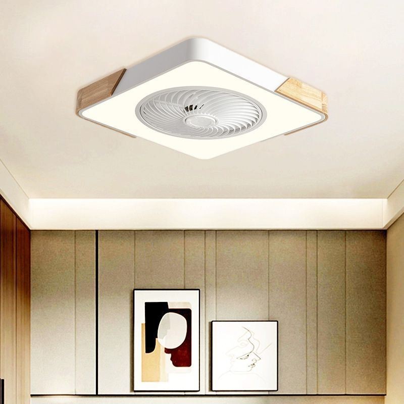 Ventilador de teto moderno acende lâmpada de teto simples