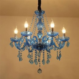 Lustre de cristal azul...