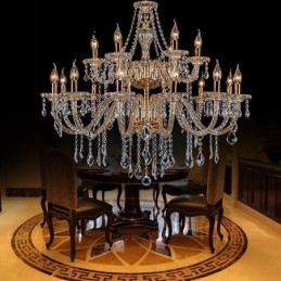 Lustre de cristal luxuoso...