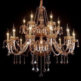 Lustre de cristal de luxo...