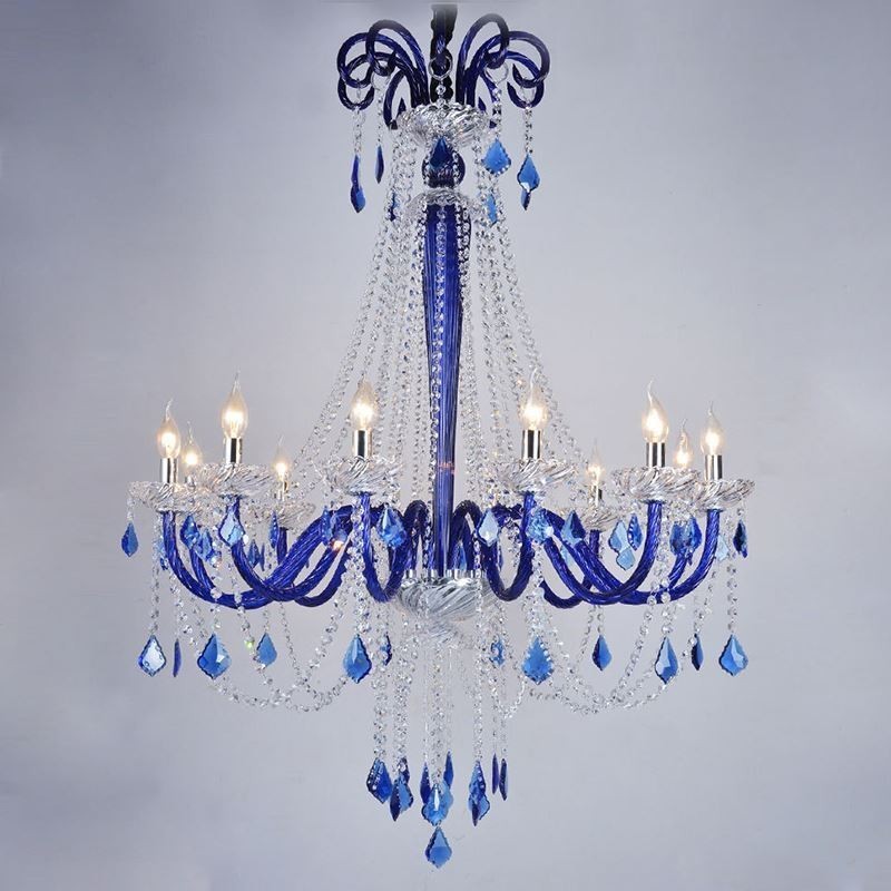 Lustre de cristal europeu elegante luz pendente