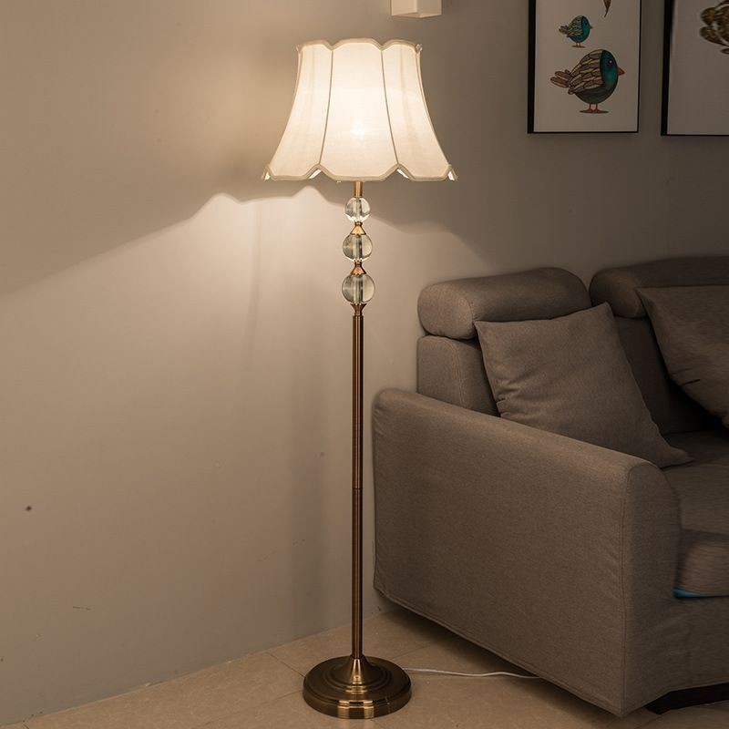 Lâmpada de assoalho de cristal pós-moderna decoração luzes de cabeceira de cristal lâmpada de pé de cristal americano