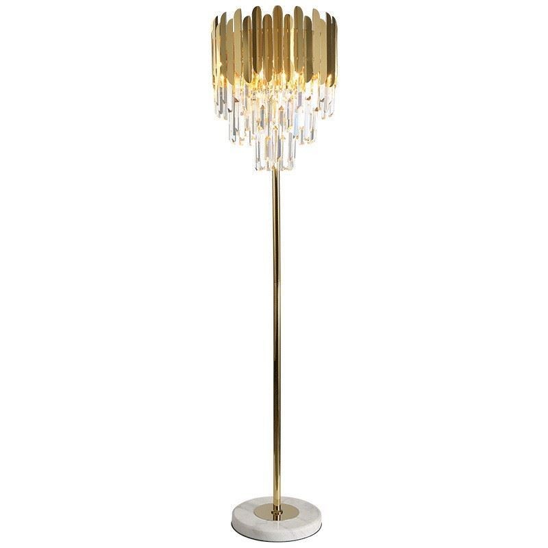 Luz nórdica luxuosa lâmpada de piso de cristal luz decorativa de pé 40 * 160cm