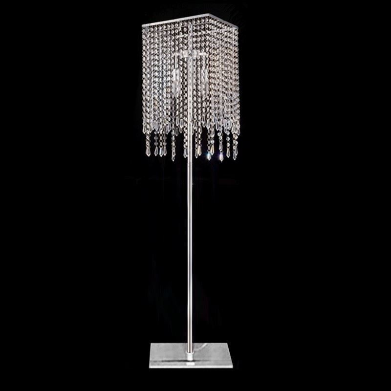 Lustre de cristal decorativo moderno nórdico, luminária de chão com suporte de luxo