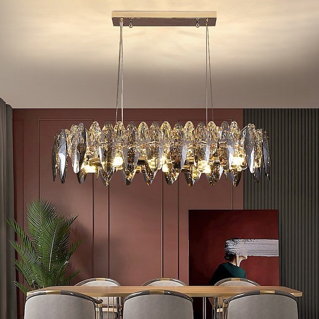 luz pendente cristal lustre ilha luz 80cm lanterna projeto lustre metal galvanizado moderno luxo sala de jantar restaurante