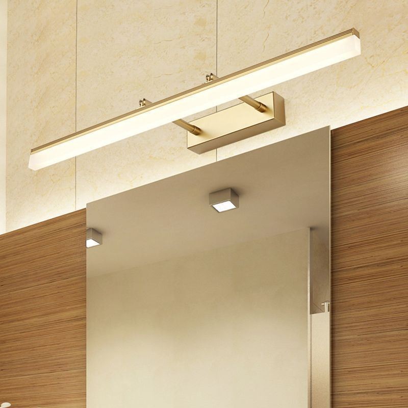 Espelho frontal luz acrílica extensível lâmpada de arandela corredor de banheiro