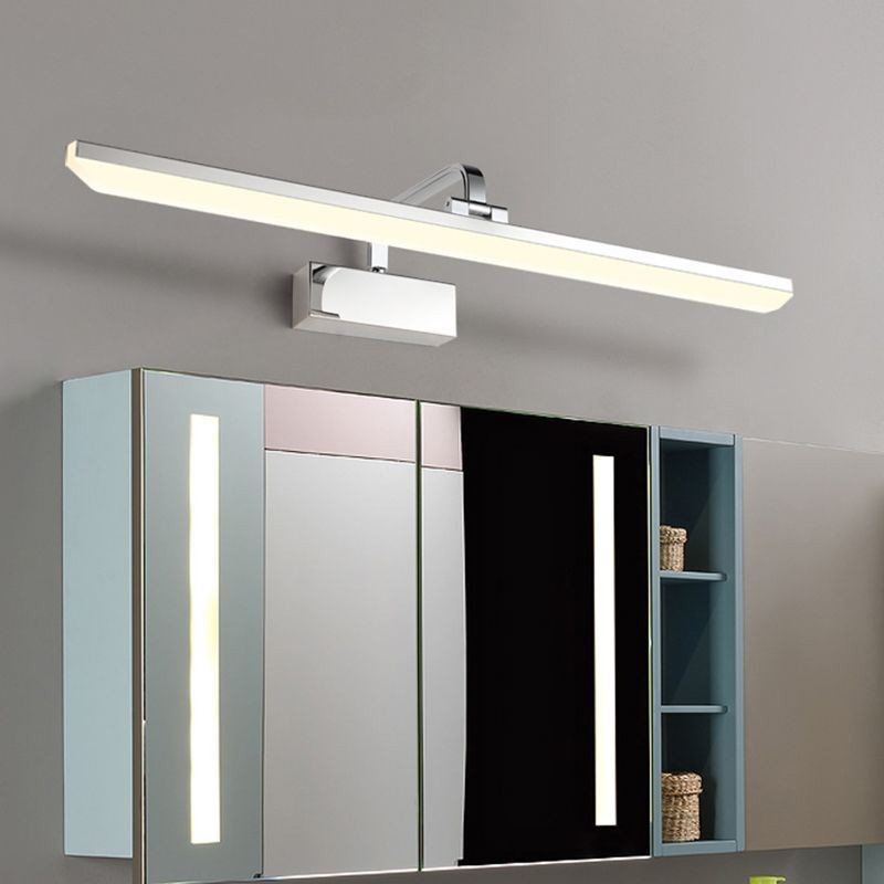 Lâmpada de parede moderna espelho luz frontal ângulo ajustável banheiro maquiagem luz