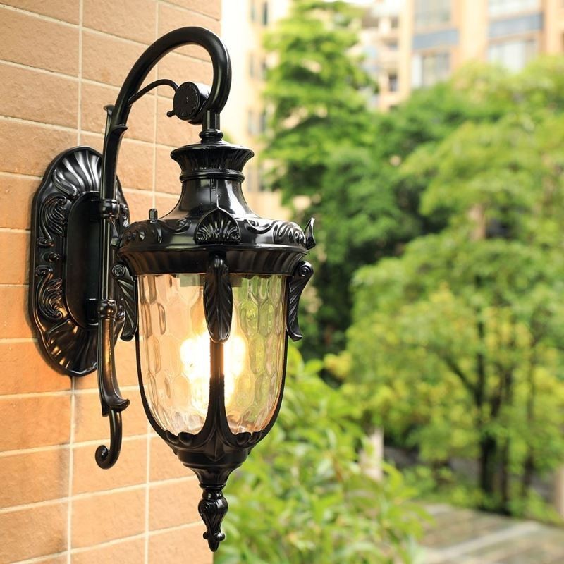 Luz externa europeia à prova d'água de cabeça única luz de parede pátio corredor jardim