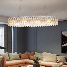 90cm lustre de cristal luz...