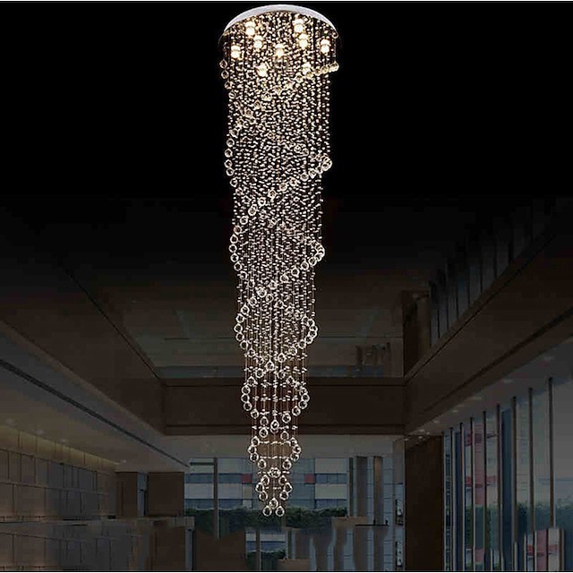 9-luz 60cm projeto de Linha projeto Único Formas geométricas Lustres Metal Multi Camadas Estilo Artístico Estilo Moderno Cromado Moderna Inspirado da Natureza