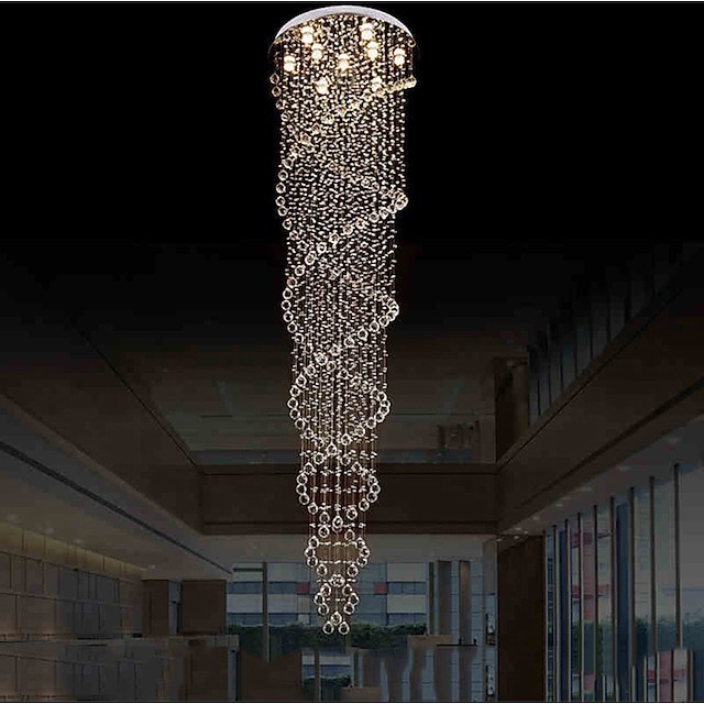 9-luz 60cm projeto de Linha projeto Único Formas geométricas Lustres Metal Multi Camadas Estilo Artístico Estilo Moderno Cromado Moderna Inspirado da Natureza