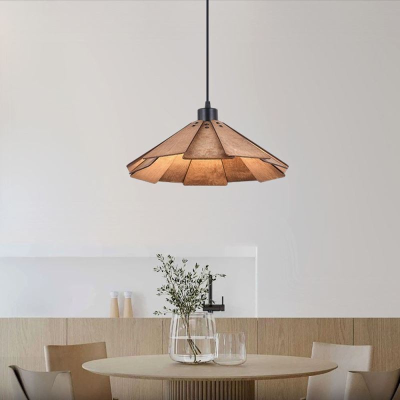 Luz pendente retro luz de teto de madeira criativa para restaurante