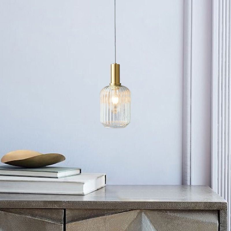 Luminária pendente moderna com iluminação pendente de vidro com uma luz e ilha de cozinha