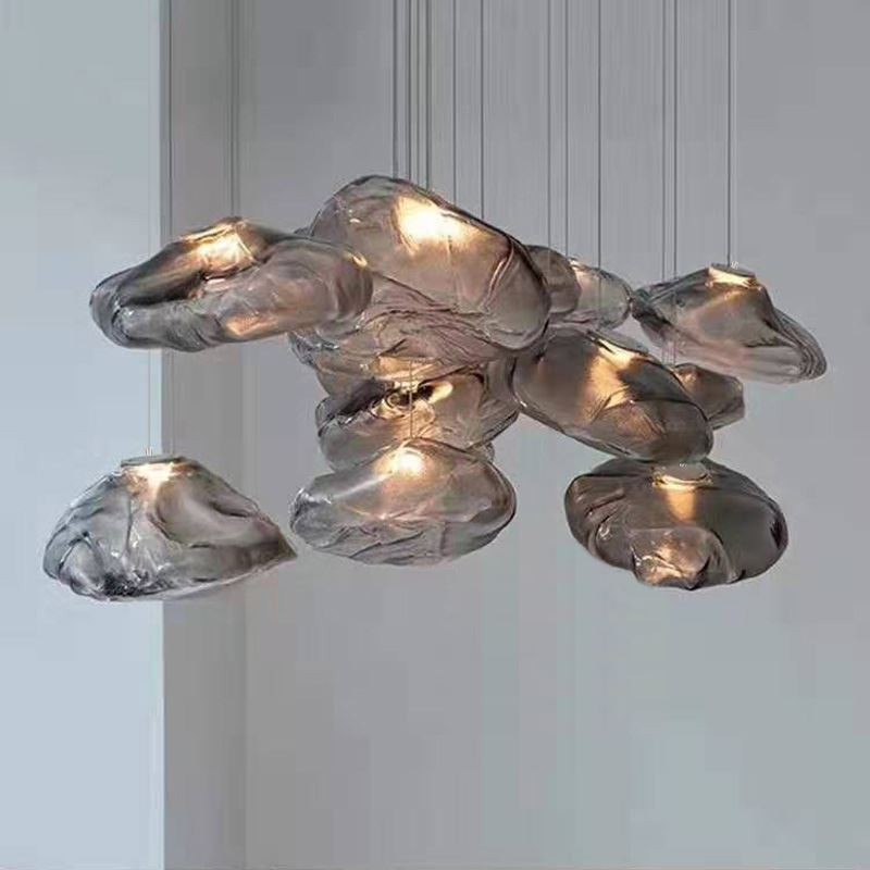 Criativo nórdico pingente luz lustre de vidro arte pendurado luz