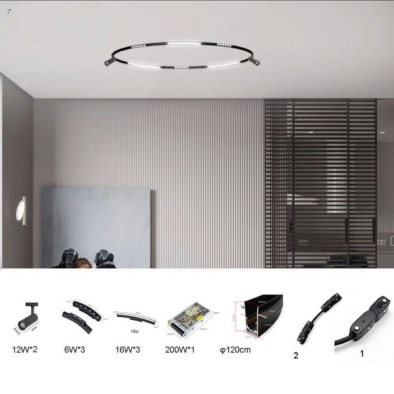 Dispositivo elétrico de iluminação Recessed magnético φ120cm da trilha do sistema circular da luz da trilha