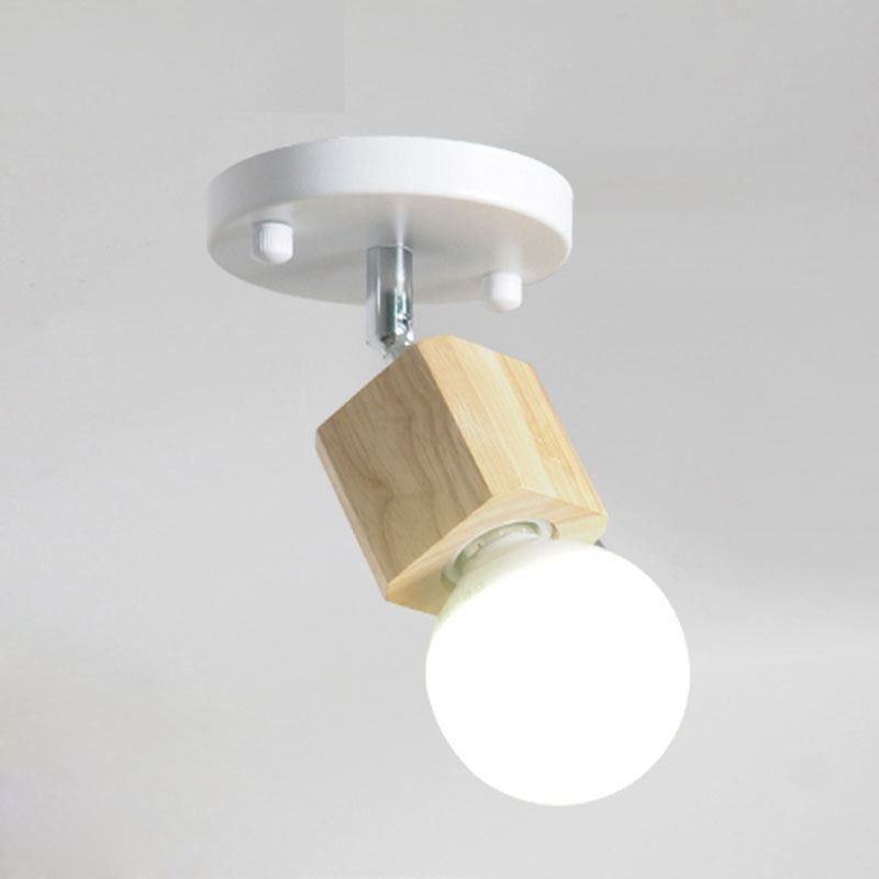 Mini holofote simples e moderno luz de teto branca para corredor (luz única)