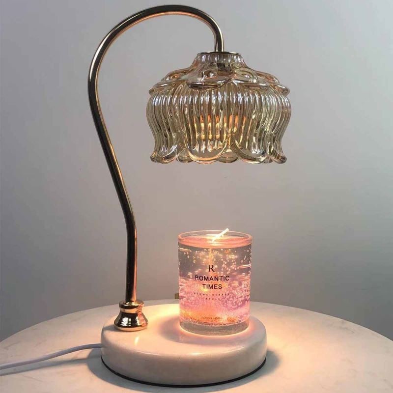 Candeeiro de mesa luxuoso queimador de cera derretida lâmpada aquecedora de velas perfumadas