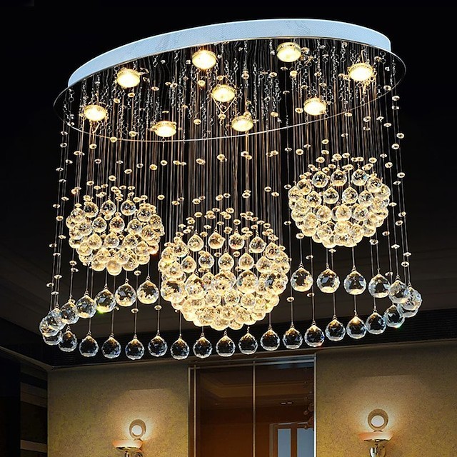 lustre de teto de cristal com 9 luzes e luminárias de teto embutidas K9 de 2 camadas lustre moderno para restaurante sala de jantar sala de estar quarto