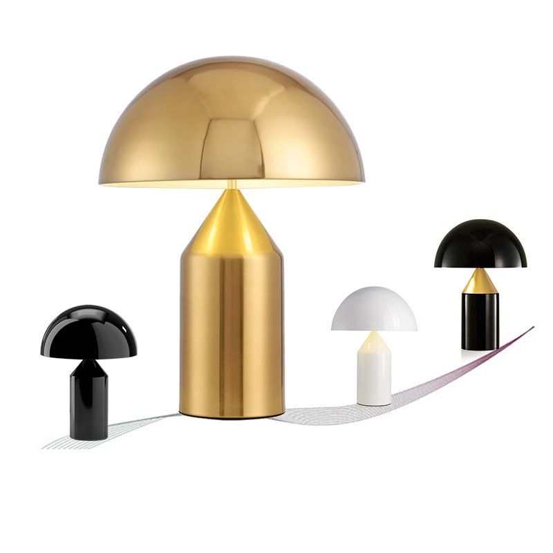 Candeeiro de Mesa de Luxo Estilo Nórdico Design Criativo em Forma de Cogumelo com Controlo por Toque