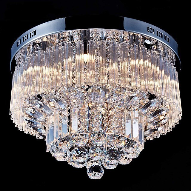 Lustre de cristal de 45cm diy modernidade luxo globo k9 Iluminação pendente de cristal quarto de hotel sala de jantar loja restaurante Lâmpada pendente lustres de cristal internos Iluminação