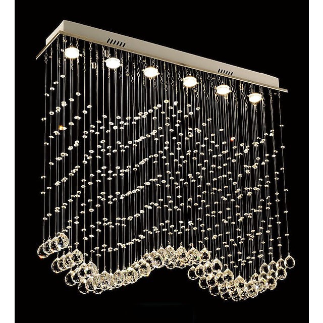 6-luz 100cm projeto Único Formas geométricas Desenho Único Apliques de Tecto Metal Multi Camadas Estilo Artístico Estilo Moderno Cromado Moderna Moderno