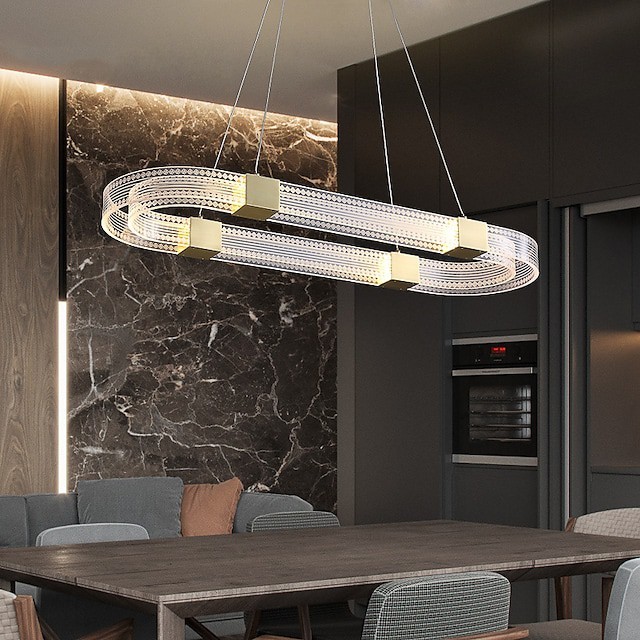 luz pendente círculo de cozinha ilha luz 85cm lanterna projeto rílico galvanizado moderno
