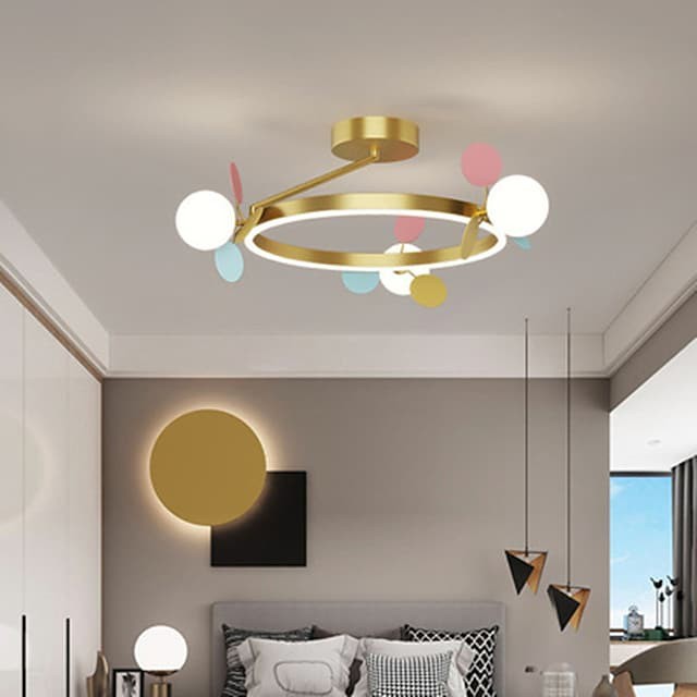 luz de teto 50 60cm círculo projeto montagem embutida luzes de metal estilo artístico estilo moderno abamentos pintados com estilo moderno