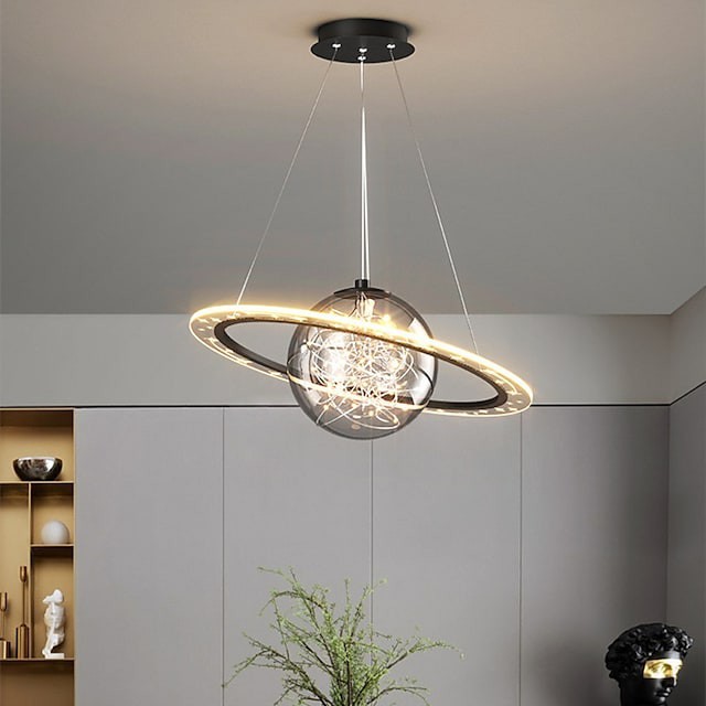 luz pendente 48cm projeto único lustre rílico estilo artístico estilo moderno elegante moderno