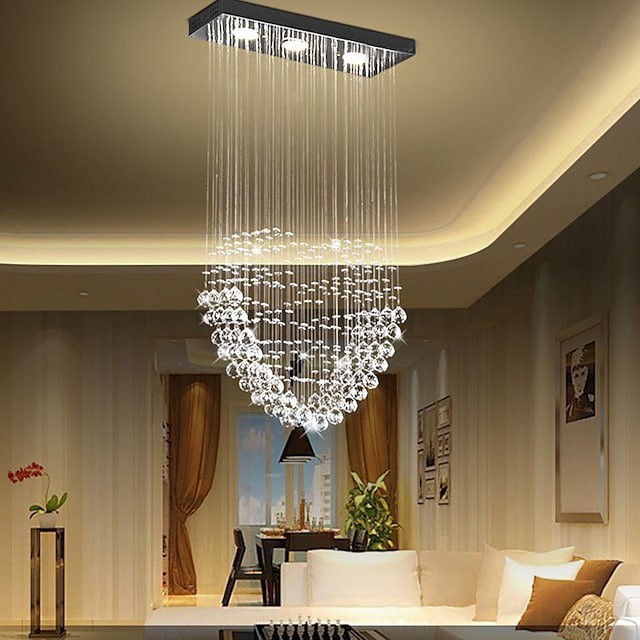 3-luz 45cm projeto de lanterna Lustres aço Inoxidável Galvanizar Moderno