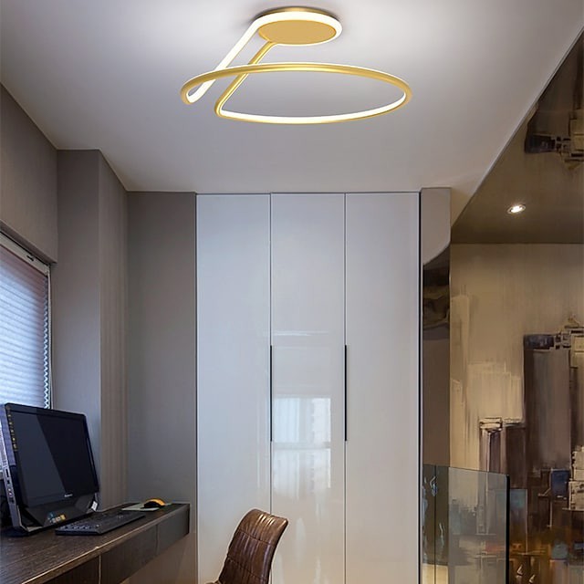 luz de teto 52cm círculo desenho formas geométricas luzes embutidas rílico estilo artístico estilo moderno ouro industrial estilo nórdico moderno