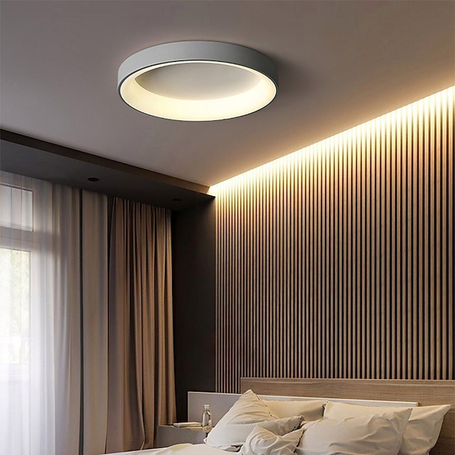 luz de teto 60cm círculo projeto embutido luzes rílico estilo nórdico