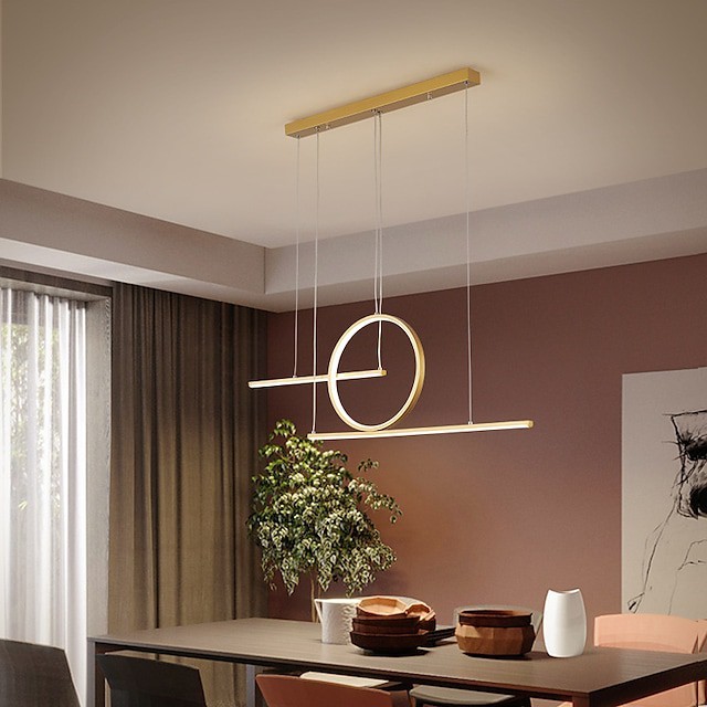 66cm luz pendente moderna luz da ilha nórdica formas geométricas projeto único luz pendente sala de jantar sala de estar com abamento em metal pintado