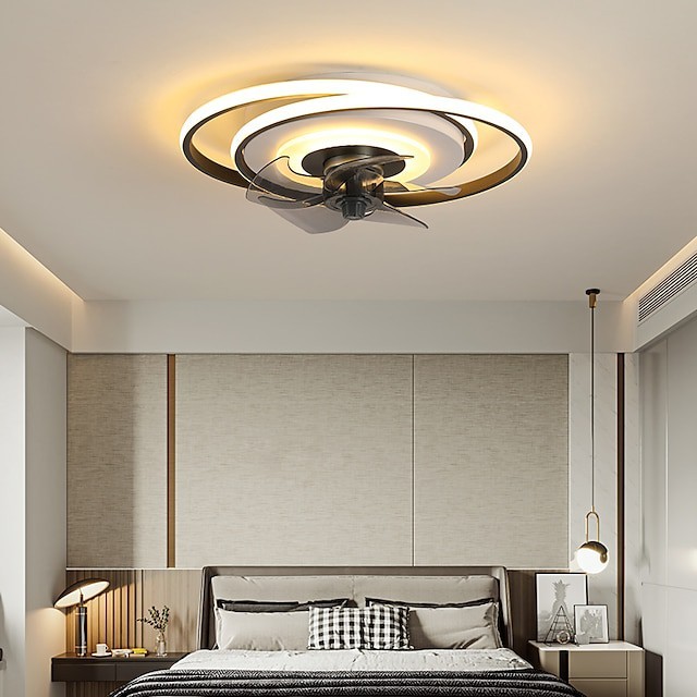 luz de ventilador de teto ouro preto círculo moderno projeto 50cm metal estilo vintage estilo moderno abamento clássico pintado estilo nórdico