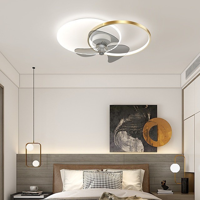 Lâmpada de ventilador de teto Lâmpada de ventilador de teto nórdica Lâmpada de teto moderno e simples Lâmpada de teto com ventilador silencioso