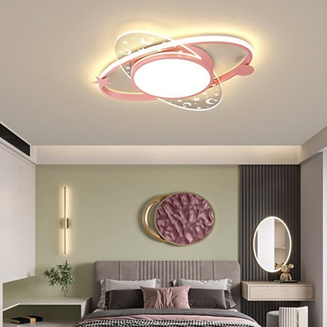 luz de teto luz nórdica luxo rosa luzes do quarto das Crianças estrela lua quarto principal 2021 nova simplicidade criativa moderna