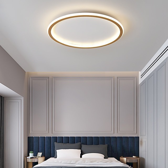 50cm círculo de luz de teto redondo quadrado moderno projeto nórdico quarto sala de estar escritório luzes embutidas de metal