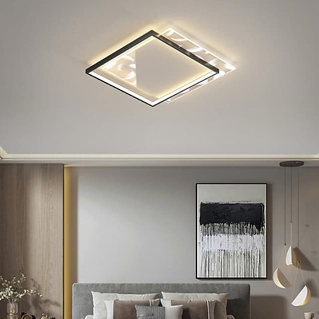 luz de teto quadrada morden projeto nórdico luzes embutidas metal estilo artístico estilo formal estilo moderno abamentos pintados