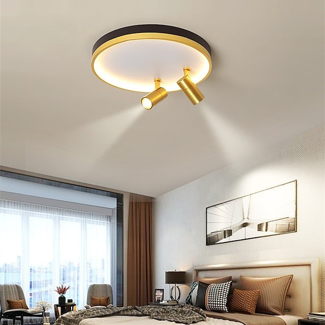42 52cm de luz de teto regulável com spot light círculo projeto montagem embutida lights metal estilo artístico estilo moderno abamento pintado com estilo moderno