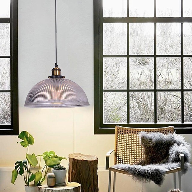 pendente de luz de ilha de vidro 30cm formas geométricas metal estilo vintage tigela galvanizada industrial vintage