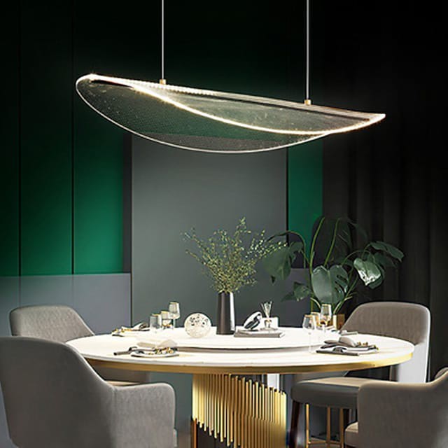 luz pendente luz da ilha da cozinha moderna rílico 60cm metal estilo artístico estilo moderno abamentos pintados com estilo