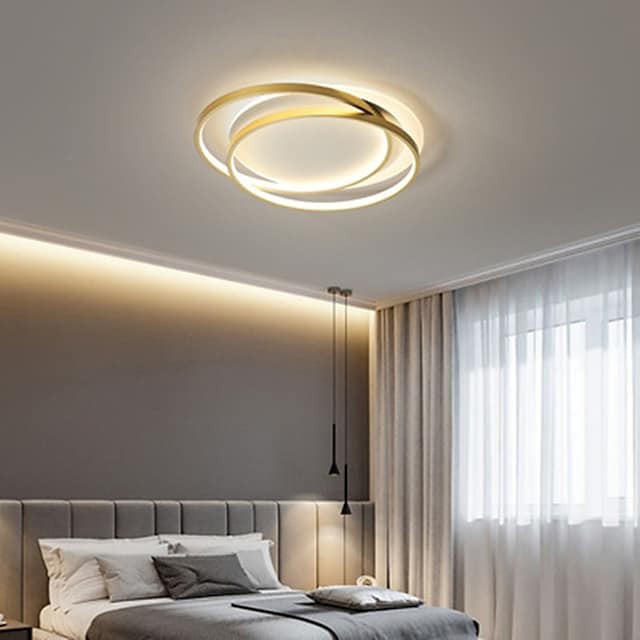 luz de teto 50 60cm círculo projeto montagem embutida luzes metal estilo artístico estilo moderno abamentos pintados elegantes moderno