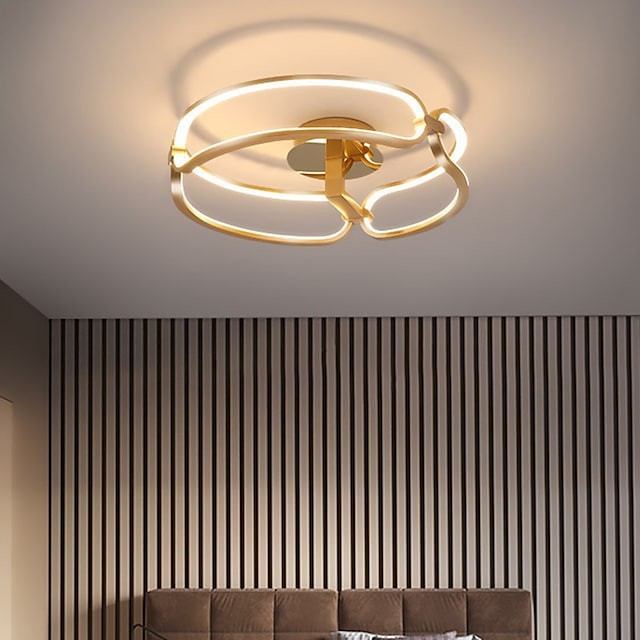 luz de teto Lâmpada de teto de estilo novo na sala de estar atmosfera simples estilo nórdico circular arte criativa luz Lâmpada de luxo