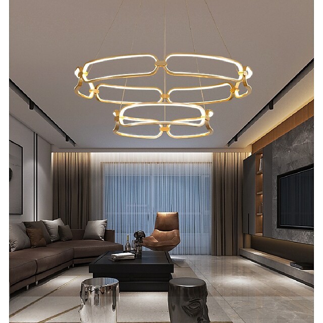 pendente luz sala de estar lustre novo ambiente simples doméstico estilo nórdico redondo arte criativa luz moderna Lâmpadas de luxo